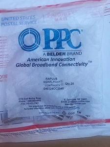 Pack Of 25 PPC BELDEN RAPLUS For F-Type Coaxial Connectors Indoor - Picture 1 of 5