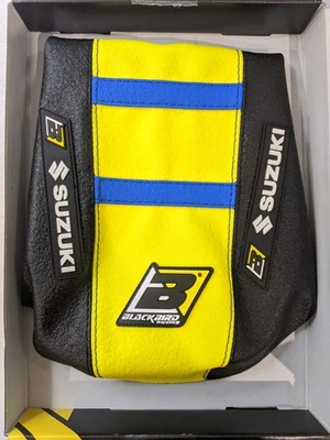 Capa de assento preta amarela BLACKBIRD SUZUKI RMZ250 2007 2008 2009 2010 2011 2012 - Imagem 1 de 4