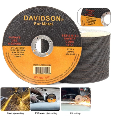20Pc 5" Metal Cutting Discs Wheel 125mm x 1.2mm Cut-off Wheels For Angle Grinder - Image 1 of 4