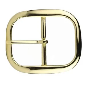 Center Bar Brass Plated Die Cast Belt Buckle 1-1/2" 1566-21 by Stecksstore - Picture 1 of 2