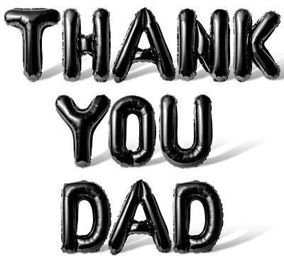 THANK YOU DAD Letter Balloon Banner - Father's Day Party Supply Decorations - Image 1 of 4