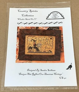 Elegancia casera Halloween "¡Brujas puntada también!" Patrón de punto de cruz - Imagen 1 de 2