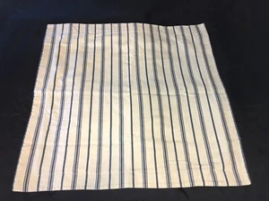 Fienile ceramica blu beige a righe Euro Sham misto lino cotten casale nautico - Foto 1 di 11