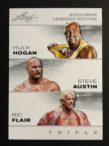 HULK HOGAN * STEVE AUSTIN RIC FLAIR EXCLUSIVE TRIPLE EDITION 2024 WRESTLING CARD - Bild 1 von 2