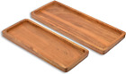 Samhita Acacia Wood Rectangular Wooden Platters for Food Holder/Bbq/Party Buffet