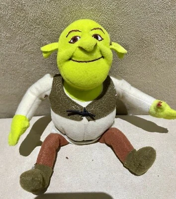 Hasbro Shrek - TALKING Soft Toy Rare 18cm Tall Squeeze And Talk - Image 1 of 3