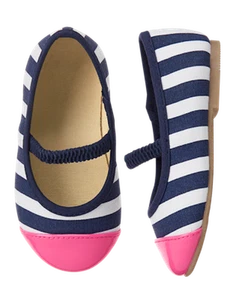 NWT Gymboree Shore to Love Striped Flats Dress Shoes 4,5,6,7,8,9,10 Toddler girl - Picture 1 of 1