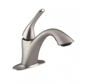 GRIFO DE LAVANDERÍA EXTRAÍBLE DE UNA SOLA MANIJA KOHLER MISTOS EN ACERO INOXIDABLE VIBRANTE NUEVO - Imagen 1 de 14