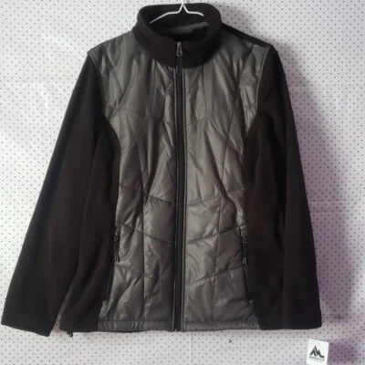 MOUNTAIN CLUB Gray INSULATED Snow SKI Puffer FLEECE JACKET Coat WOMEN size SMALL - Image 1 of 4