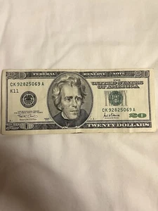 2001 Old US 20 Dollar Bill - Picture 1 of 2