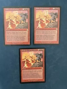 MTG 3X URZA'S DESTINY WAKE OF DESTRUCTION ENGLISH + PORTUGUESE RARE ENCHANTMENT - Picture 1 of 6