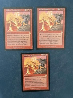 MTG 3X URZA'S DESTINY WAKE OF DESTRUCTION ENGLISH + PORTUGUESE RARE ENCHANTMENT - Image 1 of 4