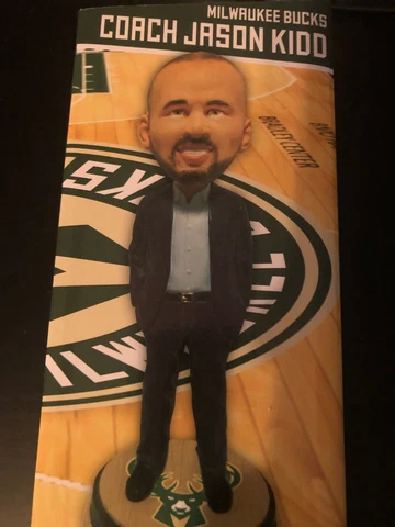 Jason Kidd Milwaukee Bucks UNRELEASED  Employees only NBA Bobblehead with box Cover