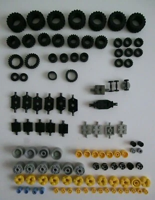 110 LEGO Einzelteile Reifen Räder Naben Aufhängungen - Bild 1 von 4