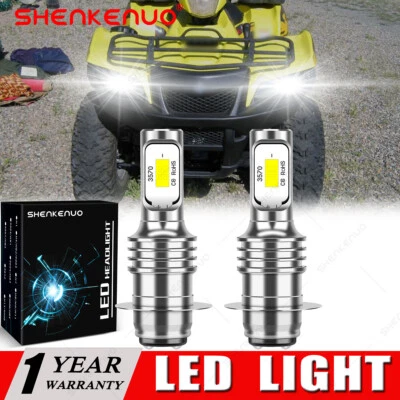 2 faros blancos SUPER LED para Suzuki King Quad 700 2005 2006 2007 bombillas 12V EE. UU. Foto 1 de 4