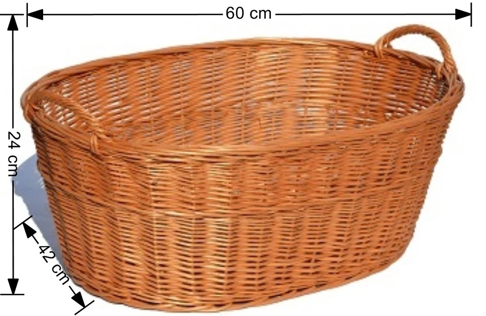 Wäschekorb Oval 4 Größen! Weide, Aufbewahrungskorb nicht Rattan - Bild 1 von 1