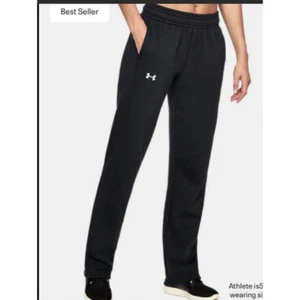 Under Armour Black Cotton UA Rival Sweatpants Drawstring with Pockets - Picture 1 of 10