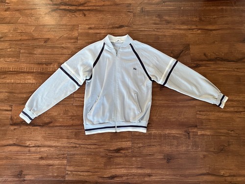 Giacca Jogger Vintage Christian Dior Monsieur Con Cerniera Intera Logo Uomo Grigio L