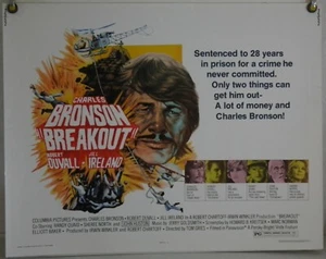 BREAKOUT ROLLED ORIGINAL HALF SHEET MOVIE POSTER CHARLES BRONSON (1975) - Picture 1 of 1