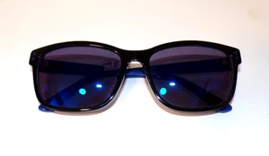 New CALVIN KLEIN Women's SUNGLASSES, Black / Blue Mirror Lens, CK118508S, $154 - Picture 1 of 5