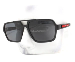 Prada Linea Rossa Sunglasses SPS01X DG0-02G Matte Black Rubber Polarized w/case - Imagen 1 de 6