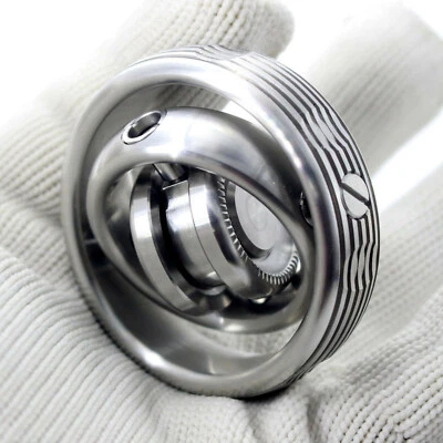 EDC Gear Gyroscope Toy Stainless Steel Hand Fidget Stress Relief Focus Toy Gyro - Image 1 of 4
