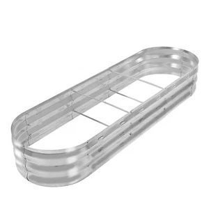 Raised Garden Bed Kit for Vegetables Flower Galvanized Metal Planter Boxs Silver - Picture 1 of 6