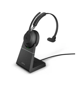 Jabra Evolve2 65 UC Monaural Bluetooth Headset USB-C with Charging Stand - Picture 1 of 7