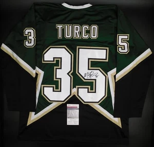 Marty Turco Signed Autographed Dallas Stars Green Hockey Jersey NHL JSA COA - Bild 1 von 3