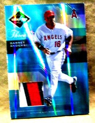 Garret Anderson 2005 Leaf Limited Refractor 3Clr GU Patch#50/60!Angels CF STAR - Image 1 of 2