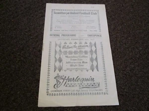 SCUNTHORPE UNITED v CHESTERFIELD 1956/7 FEBRUARY 16th FOOTBALL PROGRAMME - Picture 1 of 1