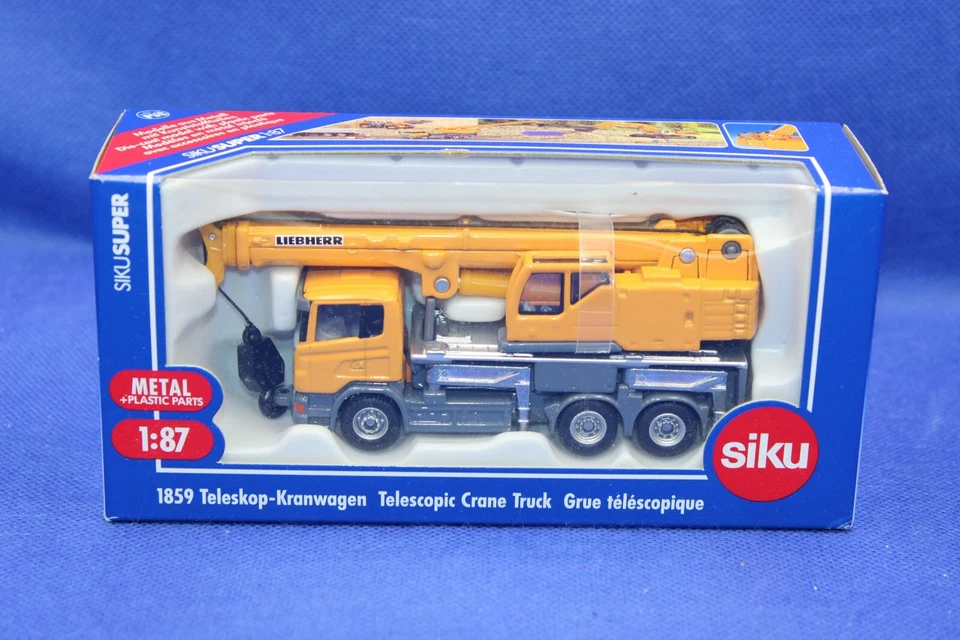 Siku 1859 Spur H0 Scania Teleskop-Kranwagen Metall/Neu/OVP - Bild 1 von 1