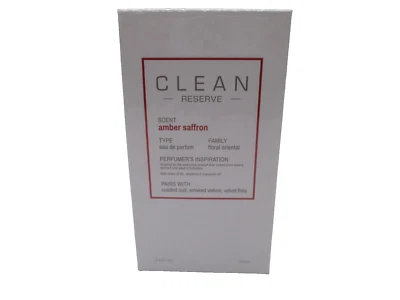 Clean Reserve Amber Saffron Eau de Parfum Floral Oriental ~ 3.4 oz /BNIB Sealed - Image 1 of 2