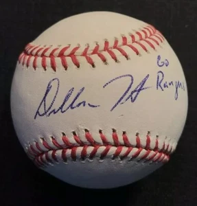 Dillon Tate signed handsigniert ROMLB Baseball Go Rangers Aufschrift - Bild 1 von 9