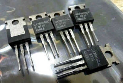 5x UA78M08UC 8 volts voltage regulator 78M08 - Image 1 of 2