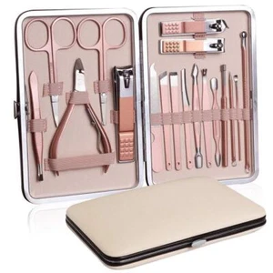 Manicure Kit, pedicure tools for feet Nail Clipper, Manicure Pedicure 18 Pieces - Picture 1 of 9