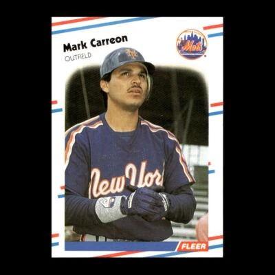 Mark Carreon 1988 Fleer Rookie New York Mets #129 R326R 29 - Image 1 of 2