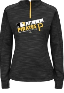 womens MLB Pittsburgh Pirates fleece Sweatshirt 1/4 Zip Size Medium - Picture 1 of 7