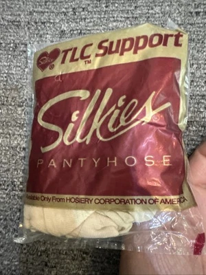 Pantimedias Silkies TLC Support X altas blanco roto EE. UU. Vintage 351 Foto 1 de 2