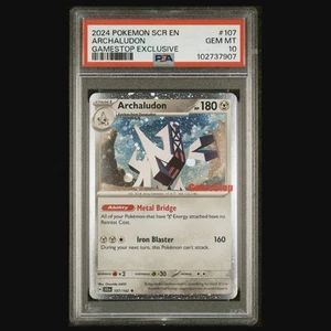 PSA 10 Archaludon 107 Holo 2024 SCR Stellar Crown GameStop Pokemon LOW POP 24 - Picture 1 of 2