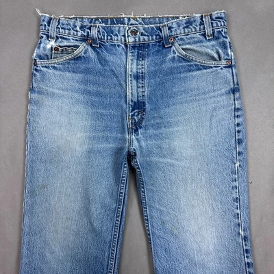 Vintage Levis 517 Jeans Mens 34x28 Blue 80s Orange Tab Made USA Pants (Tag36x29) - Image 1 of 4