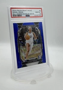 2024 Prizm Draft Picks #6 - Angel Reese RC, Blue Wave /249 PSA 10 GEM MT, POP 8! - Picture 1 of 5