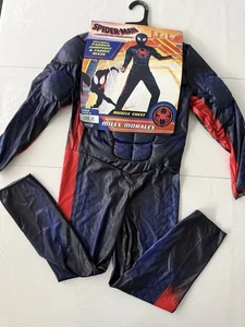 Spiderman Miles Morales Kids Medium-8 Halloween Costume W/ Mask Child Marvel - Picture 1 of 3