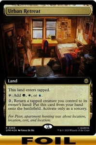 1x - Urban Retreat - FOIL EXTENDED ART #283 - Marvel's Spider-Man - NM MTG - Picture 1 of 1