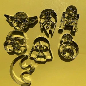 Williams Sonoma 7 STAR WARS Stainless Steel cookie cutters - Imagen 1 de 1