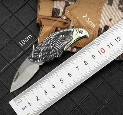 Mini Zipper Keychain Knife – Foldable Stainless Steel EDC Outdoor Survival Tool - Image 1 of 4