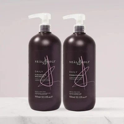 NEAL & WOLF RITUAL Clean & Care Daily Shampoo & Conditioner 950ml Duo