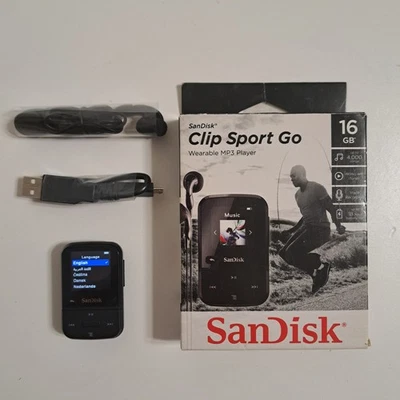 SanDisk MP3 Player 16GB Clip Sport 4,000 Songs iTunes Voice Recording Wearable - Image 1 of 4