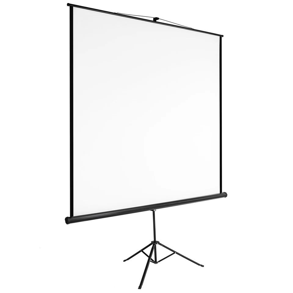 Beamer Leinwand mit Stativ Heimkino HD TV Rollo Leinwand 16:9 mobil 85-110 Zoll - Bild 1 von 4