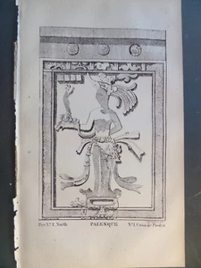 Palenque Maya Temple Inscription by Frederick Catherwood Mesoamerica 1855 #2 - Picture 1 of 1